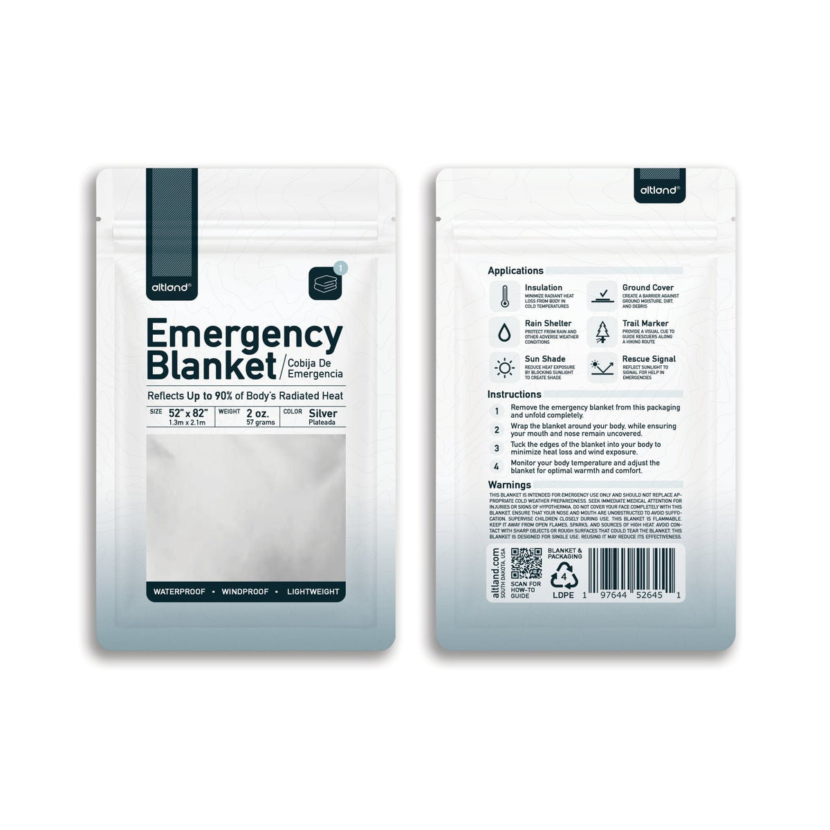 100 Pack of Emergency Blankets