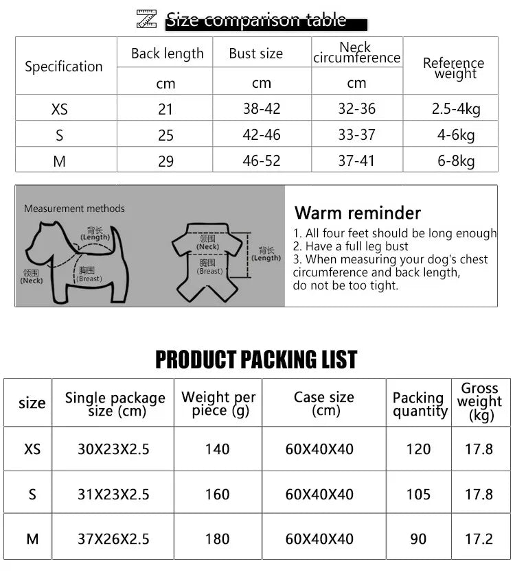 All-Season Dog Protective Suit