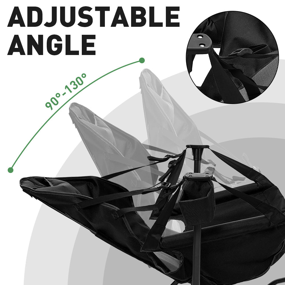 Hammock Camping Chair with Footrest, Foldable Portable Rocking Chairs for Adults Outside Swinging Camp for Outdoor Patio Poolside