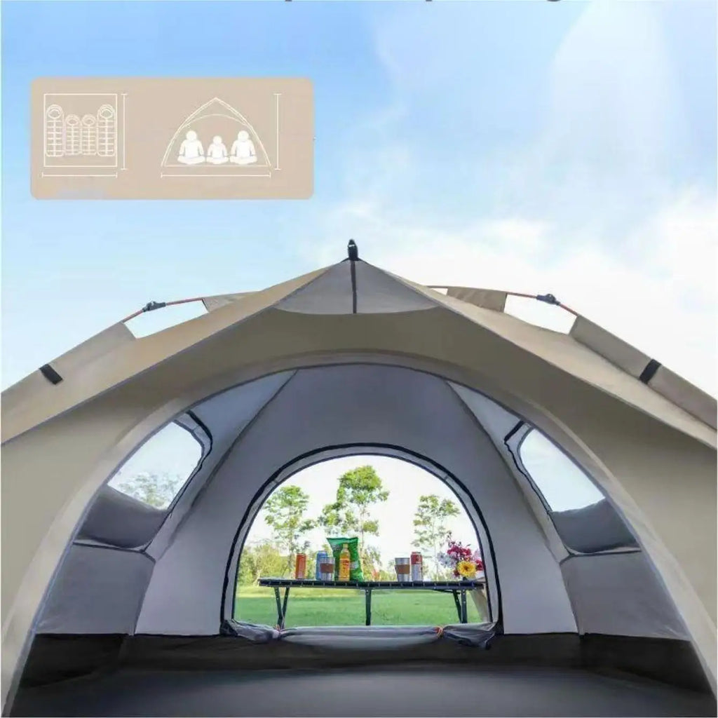 Pakicetus Outdoor Sunshade Camping Tent With Two Doors And Windows