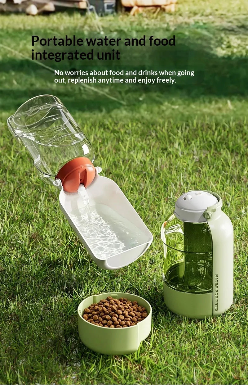 Dog Water Bottle & Food Travel Container