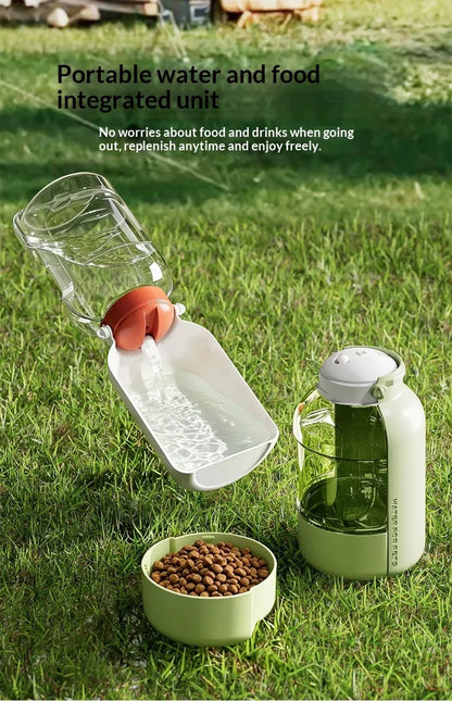 Dog Water Bottle & Food Travel Container