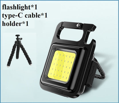 Rechargeable keychain work light with included accessories