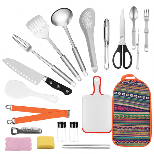 Camping Cooking Utensil Kit for Outdoor Cooking Gear