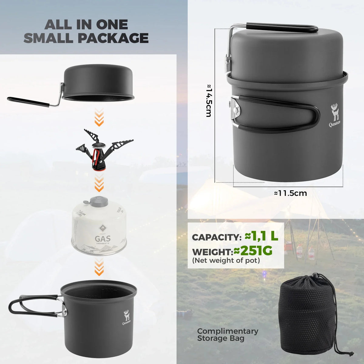 Ultralight Nesting Camping Cookware Set product image 5